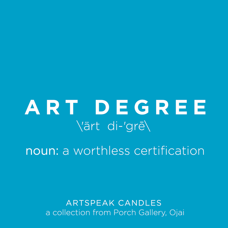 Artspeak Candle - Art Degree